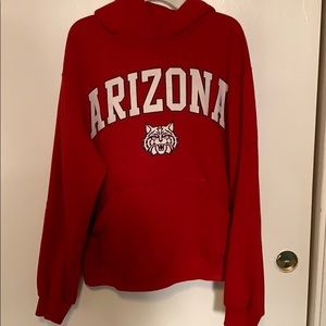 U of A Wildcats vintage hoodie red